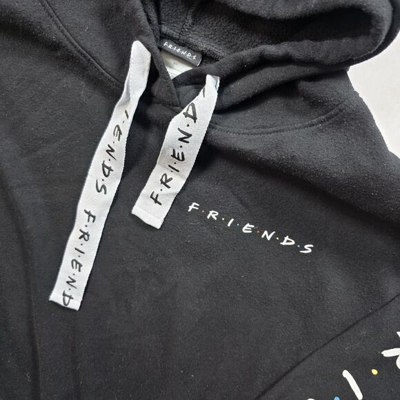 Friends Cropped Womens Sweatshirt Hoodie Size XXL Oversized Black 90s tv - Picture 5 of 7